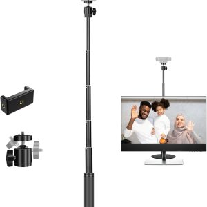 JCWINY Webcam Stand for Desk 28 Inch Heavy Metal Base-0
