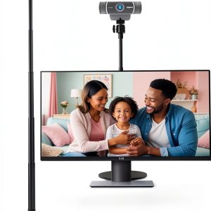 Jubor Webcam Stand Silver Adjustable Desk Mount-0