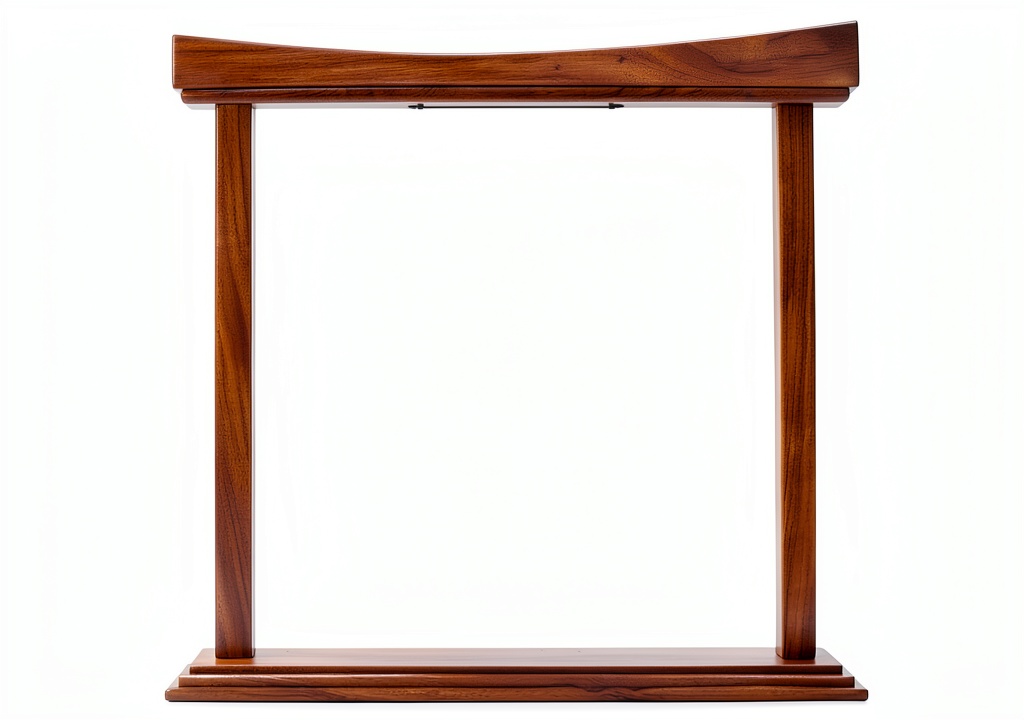 Gong stand set up in a serene studio