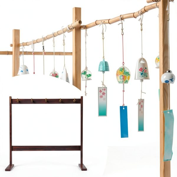 Wooden Chime Stand Harmony Large Brown Design-1