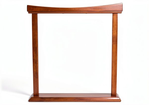 DOBANI Curved Sheesham Gong Stand 18in GSBR18-0